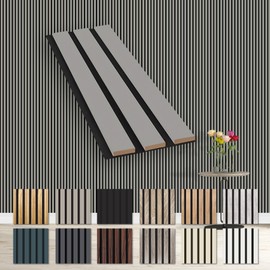 HEXIM Acoustic Panels Sample Piece - Flexible Slat Wall, Wood MDF Wall Panels, Slat Cladding, Wall Cladding, Interior Decoration, Soundproofing (Sand Grey - AP02 / APH02 Pattern Piece)