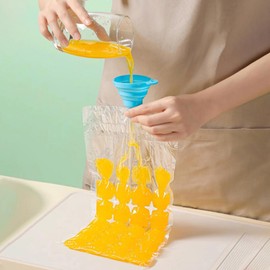 Leak Proof Ice Bag | Ice Trays,Self-Sealing Freezing Cold Pack with Funnel Cooler for Summer Party Home Kitchen Freezer Food Drink Wine