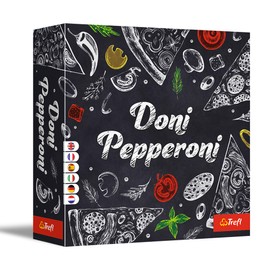 Trefl - Doni Pepperoni - Dynamic Board Game, Pizza Shaped Cards, Attention Game, Quick Game, Simple Rules, for Adults and Children from 7 Years