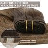 Sunny Weft Hair Extensions Human Hair Balayage Dark Brown Mix