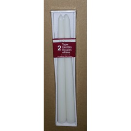 Luminessence Taper Candles, 10 in, white