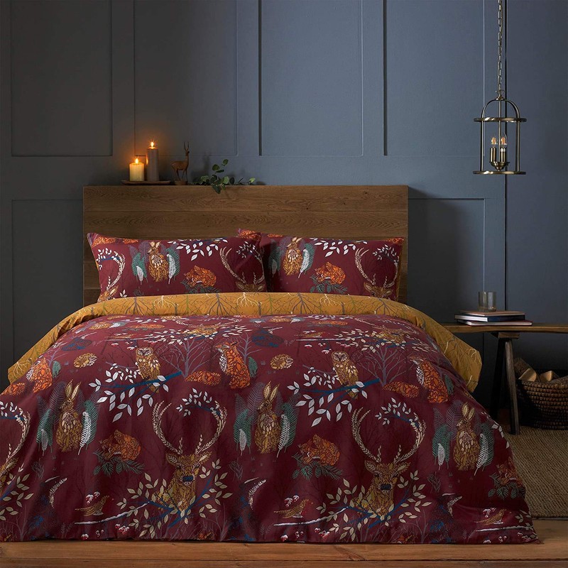 furn. Duvet Cover Set, Polycotton, Rust, Single, W137cm x L200cm