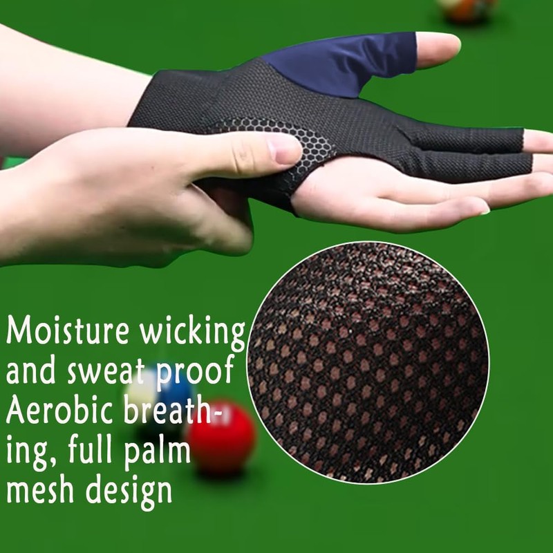 Generisch Billiard Gloves, Snooker Gloves, Billiard Pool Cue Gloves, Adjustable