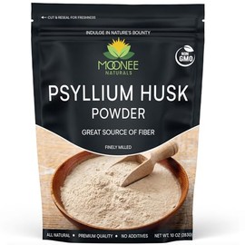 “Polvo de Cáscara de Psyllium (10 OZ), Sin Gluten, Sin OGM, Finamente Molida, Keto Friendly (10 Onzas (70 Ser