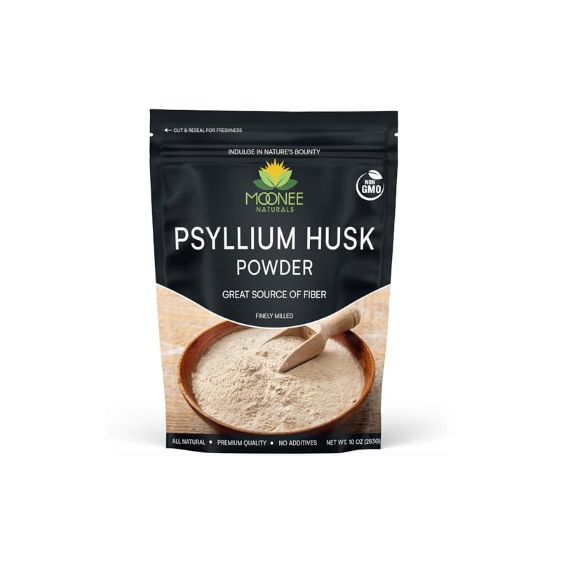“Polvo de Cáscara de Psyllium (10 OZ), Sin Gluten, Sin