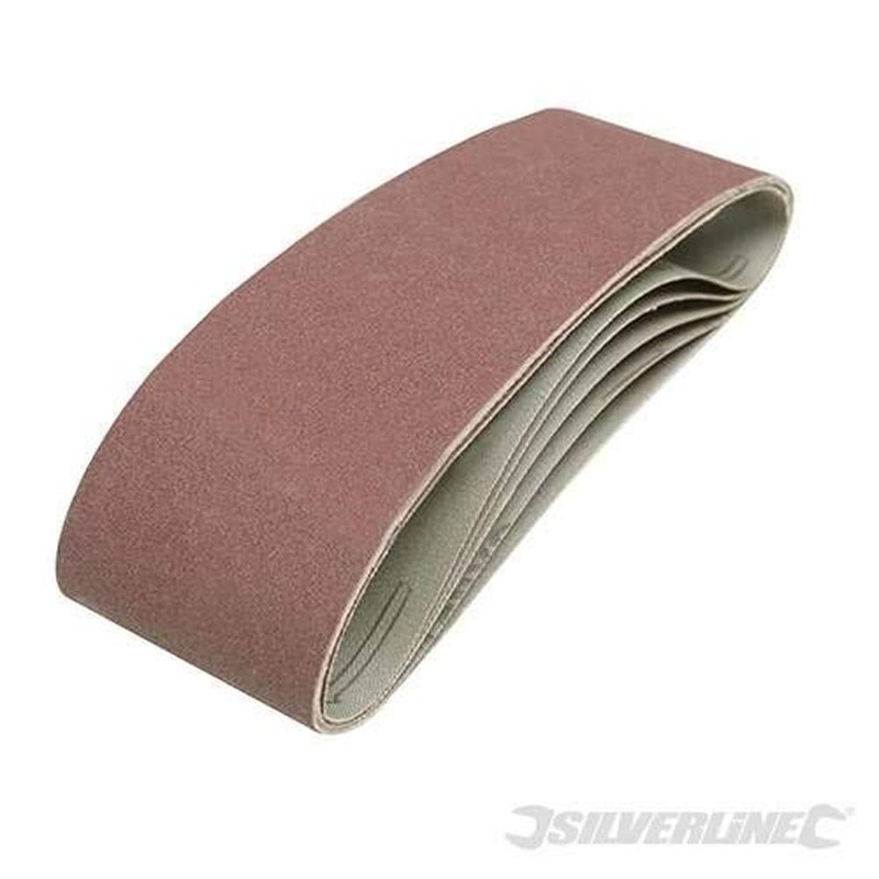 Silverline 310680 Sanding Belts 75 x 533 mm 5pce 40,