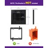 VCELINK 2 Gang Brush Wall Plate (Black, 2 Pack), Cable