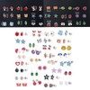 FDCGAS Girls' Earrings - 30 Pairs of Stainless Steel Stud