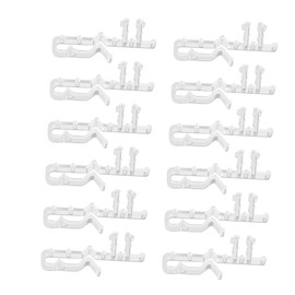 WHAMVOX 12pcs Transparent Curtain Tiebacks Clips for Window Blinds Angle Clips Easy to Install Blinds Repair for Home Decor Versatile Fit