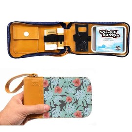Surf Kit - A Great Surfer Gift & Surf Accessory that Holds your Sticky Bumps Wax, Organic Sunscreen Face Stick, All Natural Lip Balm, and Wax Scraper! All in a Stylish Tropical Print Surf Wax Holder