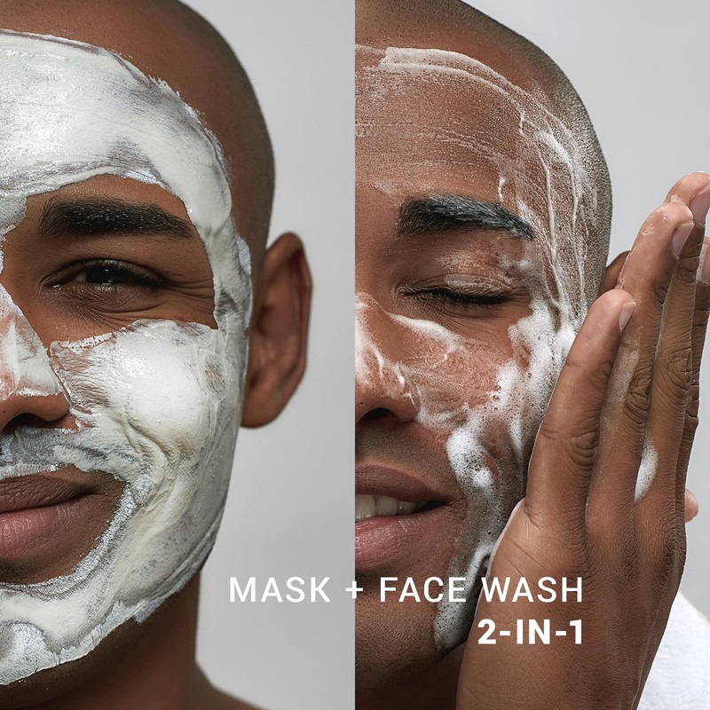 Shakeup - 2-in-1 Herren Gesichtsreinigung + Tonmaske, Ölkontrolle, klärend mit