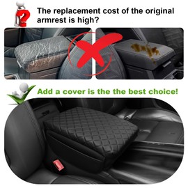 SDPVorn Console Cover for 2024 Toyota Tacoma Accessories 2025 Armrest Cover Arm Rest Pad Cushion Leather Middle Console Cover with Pockets for 4th Gen Tacoma Mod