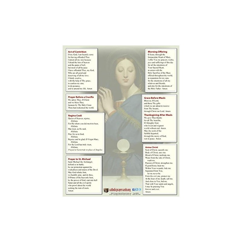 Catholic Prayers Including Our Father, Memorare, Apostles' Creed & More