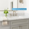 Threshold.shop Bathroom Vanity Sink Backsplash and Sidesplash (Carrara Marble, 4"