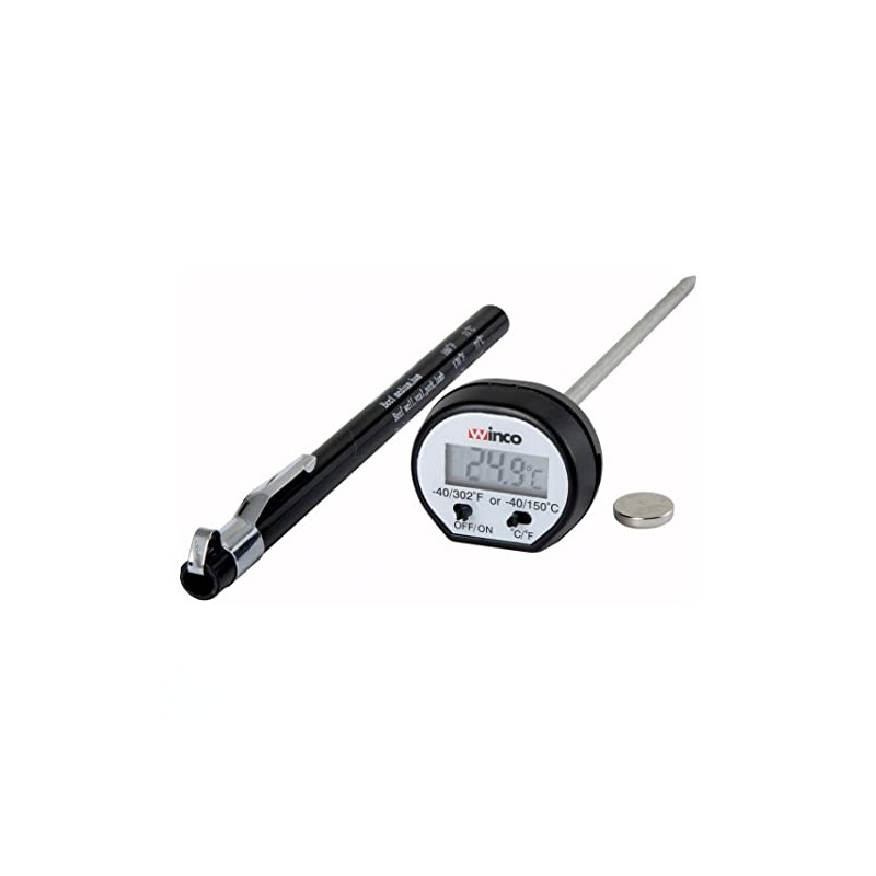 Winco Termómetro Digital de Esfera de 1-1/4 Pulgadas con sonda