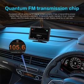 Wireless CarPlay Screen 7" with Voice Contro, Portable Car Stereo with Apple CarPlay, Bluetooth 5.0,Mirror Link,GPS Navigation,Easy Install,Perfect Accessories for Safer Daily Driving