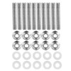 10Pcs Exhaust Manifolds Bolt,Stainless Steel Black Header Exhaust Manifold Head