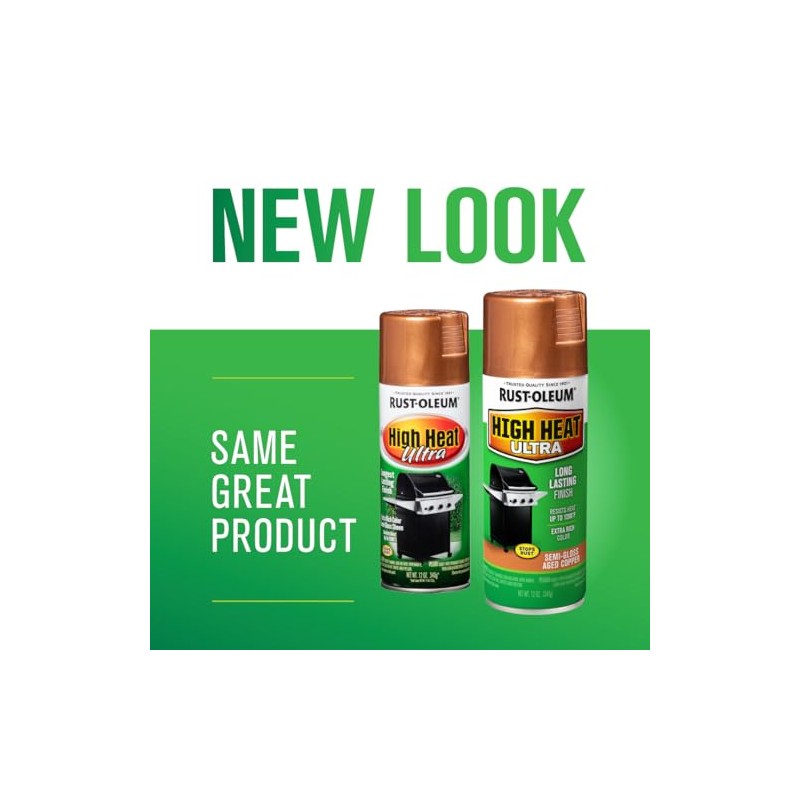 Rust-Oleum 241232 High Heat Ultra Spray Paint, 12 oz, Aged