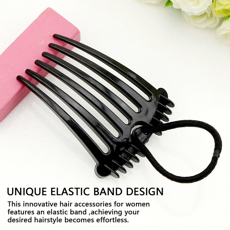 4Pcs Comfortable Hair Bandette Comb Band Easy Convenient Use Hair