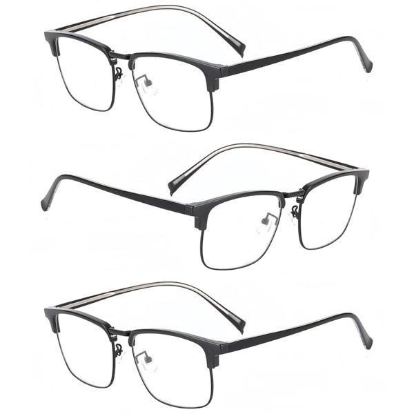 Reading Glasses for Men - 3 Pack Blue Light Blocking