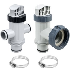 Pool Hose Plunger Valve Kit for Intex Above Ground Pool and Pool Pump, Above Ground Swimming Pool Accessories 11872 Dual Split Hose Plunger Valve Replacement Parts for Intex Filter Circulation System