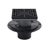 DEOKXZ 4-1/4 Inch Black Shower Drain Square, Base with Adjustable