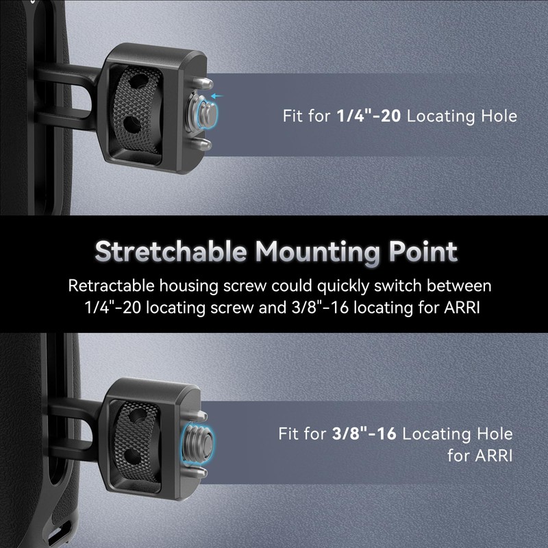 SmallRig Side Handle with (1/4" & 3/8") Two-in-One Locating Screw,