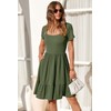 Newshows Womens 2025 Summer Dress Short Sleeve Square Neck Dresses