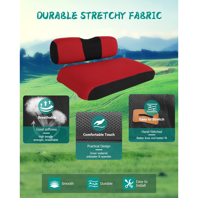 ILVGOLF Golf Cart Seat Covers for EZGO RXV Front Seat