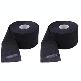 The Shave Factory Neck Strip, Disposable Barber Paper, Disposable Neck Paper, Neck Strips, Neck Band (2 Rolls, Black)