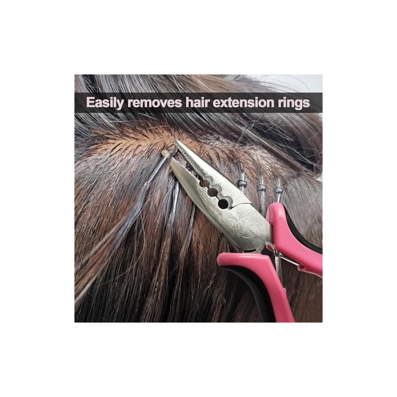 Nano Bead Tool, 3 Pcs Professional Hair Extension Pliers Kit
