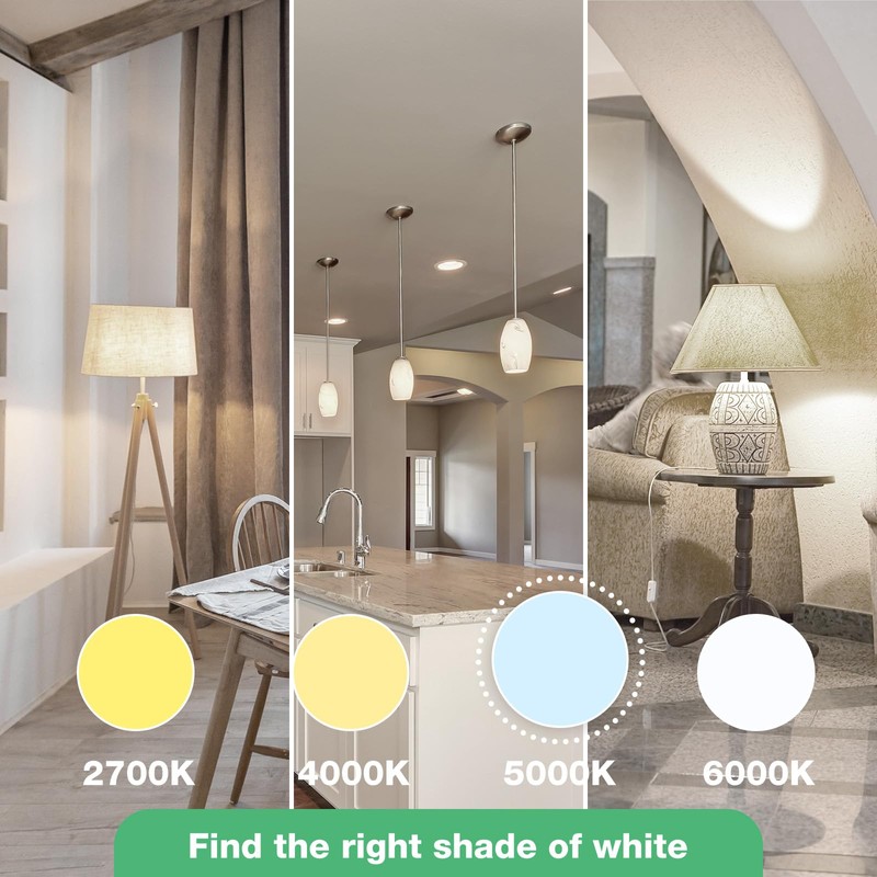 DEGNJU LED Light Bulbs Daylight 5000K, 60 Watt Equivalent LED