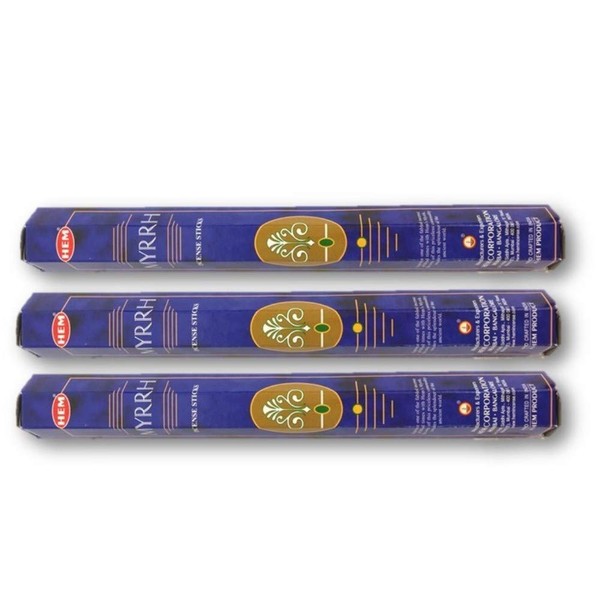 HEM(Hem): Incense Stick, Incense, Hexagonal Incense, Set of 3 (Myrrh)