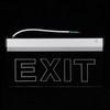 AC220V 3W LED PMMA 350x180mm/13.78x7.09in Emergency Exit Safety Indicator Light