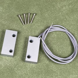 Gebildet Home Security Wired Rolling Door Contact 0~100V/0.5Amp Magnetic Reed Switch Alarm Sensor with 2 Wires for N.C. Application MC-51