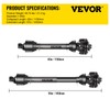 VEVOR PTO Shaft, 1-3/8" PTO Drive Shaft, 6 Spline Both