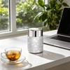 Svpolns Bling Rhinestone Tea Canister,Glitter Stainless Steel Tea Tin with
