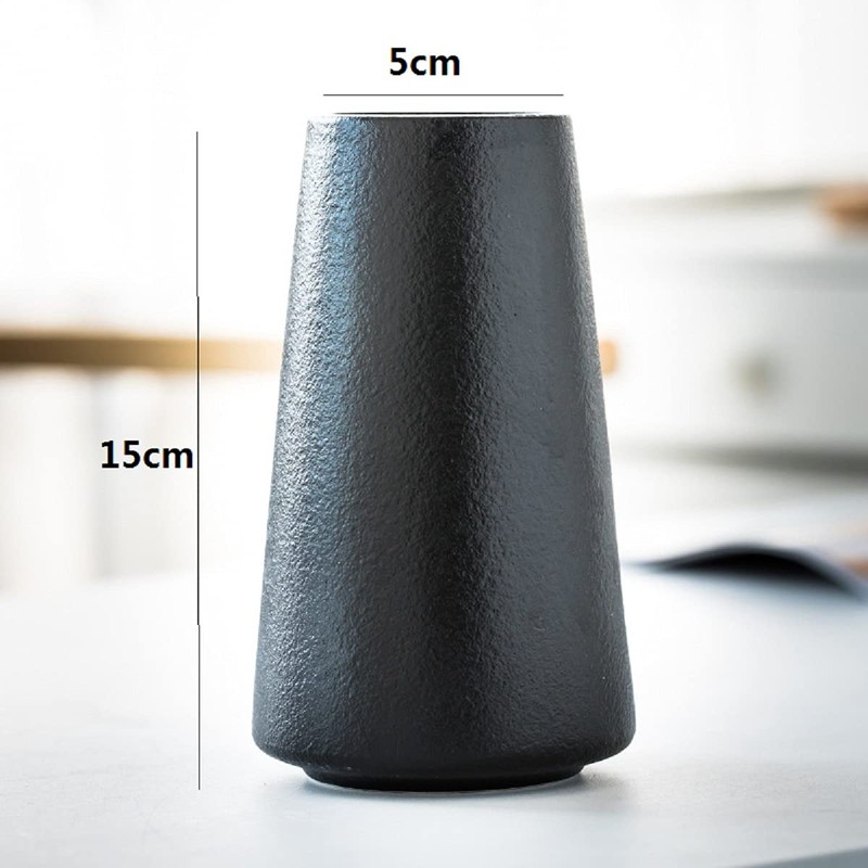 Vase Flower Base Vase Ceramic White Black Stylish Scandinavian Ceramics