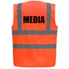 Brook Hi Vis Premium Safety Vest - MEDIA Printed Front