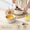MALACASA 20 oz Ceramic Soup Bowls with Handles, Set of 4