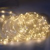 24 Foot Solar Powered PVC White Flexible Outdoor Rope Light
