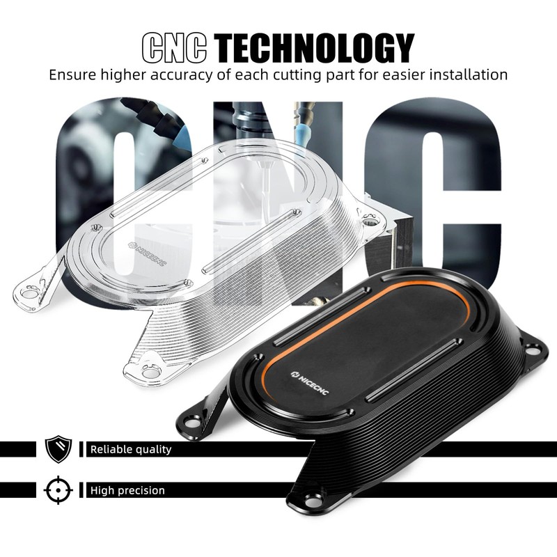 NICECNC Orange Throttle Body Side Cover for Large Gliders Throttle