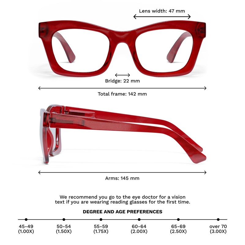 CCVOO Oprah Reading Glasses for Women, Blue Light Readers, Computer