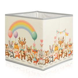 Prendi Home Foldable Storage Box 30 x 30 x 30 cm - Colourful Toy Box without Lid for Children's Room & Versatile Use - Open Fabric Box for Toys, Clothes and More (K030)