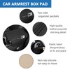 Car Center Console Cover Leather Armrest Cover Cushion with 2