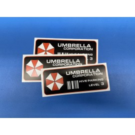 CutRiteFX 3pk Umbrella Corporation Hive Parking Level 3 Resident Evil Zombie Decal Sticker
