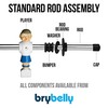 Brybelly Universal Safety End Caps for Standard Foosball Tables (Pack