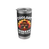Coolest Turkey Flock Thanksgiving Feast Fun Turkey Stainless Steel Insulated