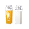 UgyDuky 2 Pack 34Oz Milk Carton Water Bottle Clear Square