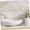 COHEALI 10pcs U Shaped Glass Shelf Brackets Durable Frameless Support